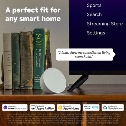 Roku Streaming Stick 4K Streaming Device 4K/Hdr/Dolby Vision with Voice Remote with TV Controls: Wi-Fi, Apple Airplay