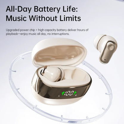 Mini550-Wireless Headphones, High-Fidelity Stereo Headphones,With Noise Cancellation Feature and LED Display,Mini Headphones